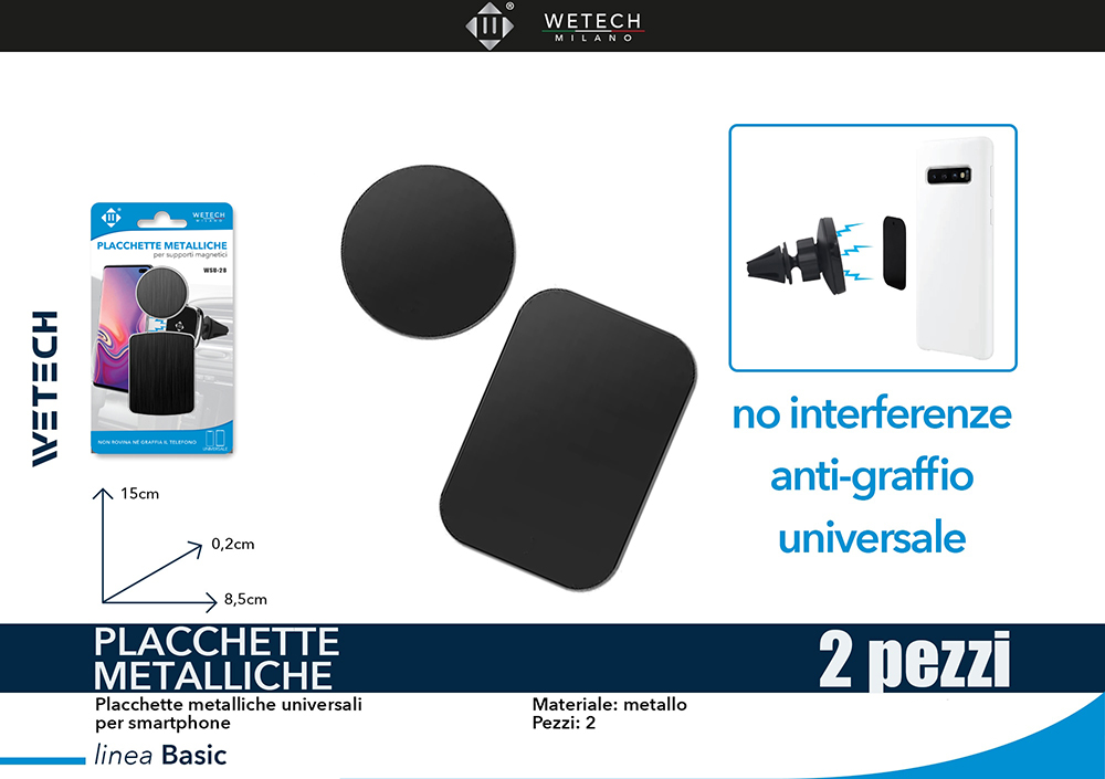 Wetech Supporti/Placchette Metalliche