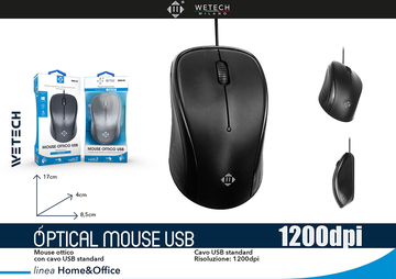 Wetech Mouse Ottico Con Cavo Wmo03