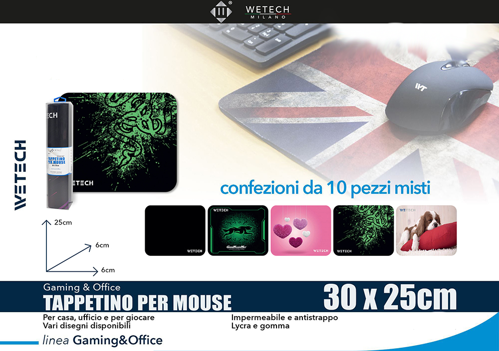 Wetech Tappetino Mouse 30X25Cm Wk32