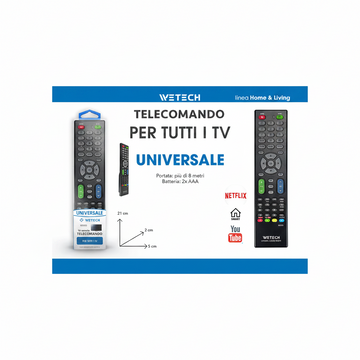 Wetech Telecomando Tv Universale