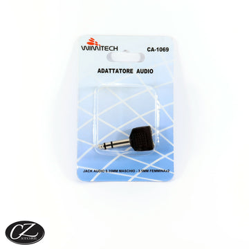 Wimitech -  Adattatore audio  6.35-2X3.5 mm ca -1069