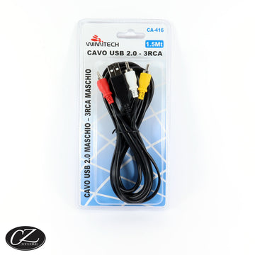 Wimitech - Cavo USB2.0 - 3RCA M/M 1.5M CA-416