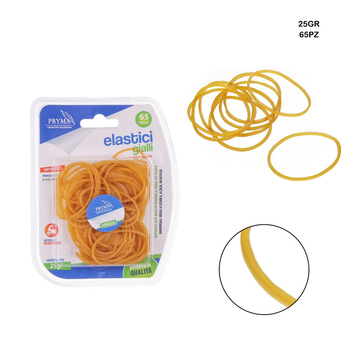 Pryma - Elastici Gialli 25Gr 60Pz