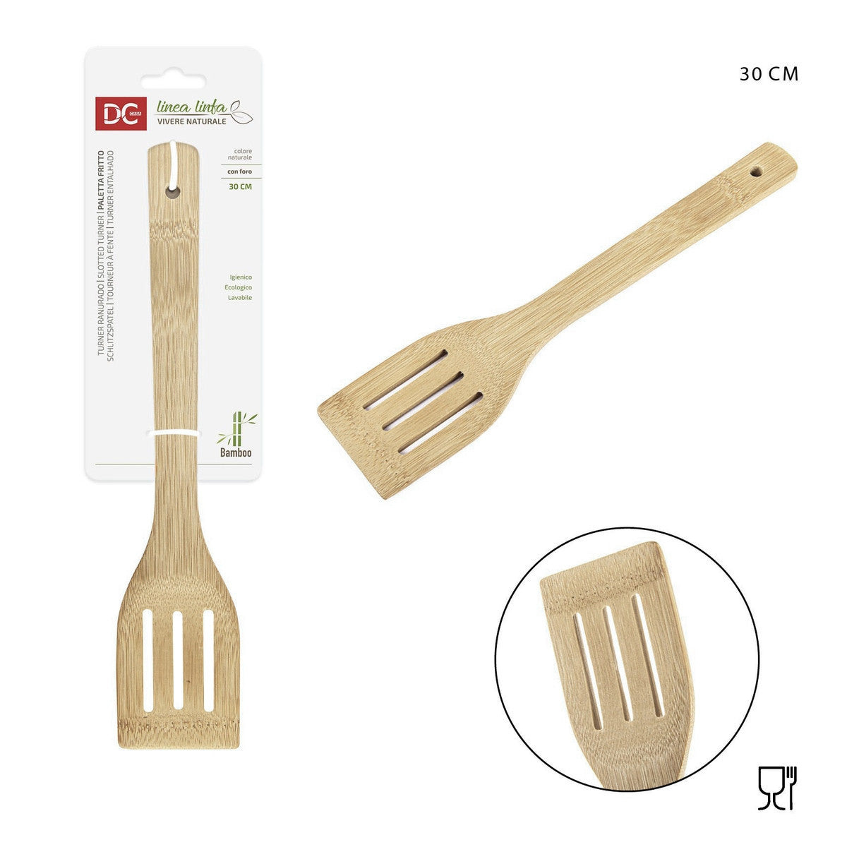 Dc - Mestolame Paletta Fritto Bamboo 30.5Cm