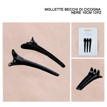 Melissa - Mollette Becchi Di Cicogna Nere 10Cm 10Pz