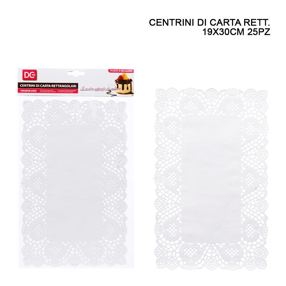 Dc - Centrini Di Carta Rettangolari 25X37Cm 25Pz