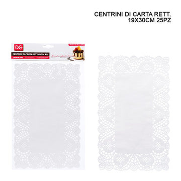 Dc - Centrini Di Carta Rettangolari 19X30Cm 25Pz