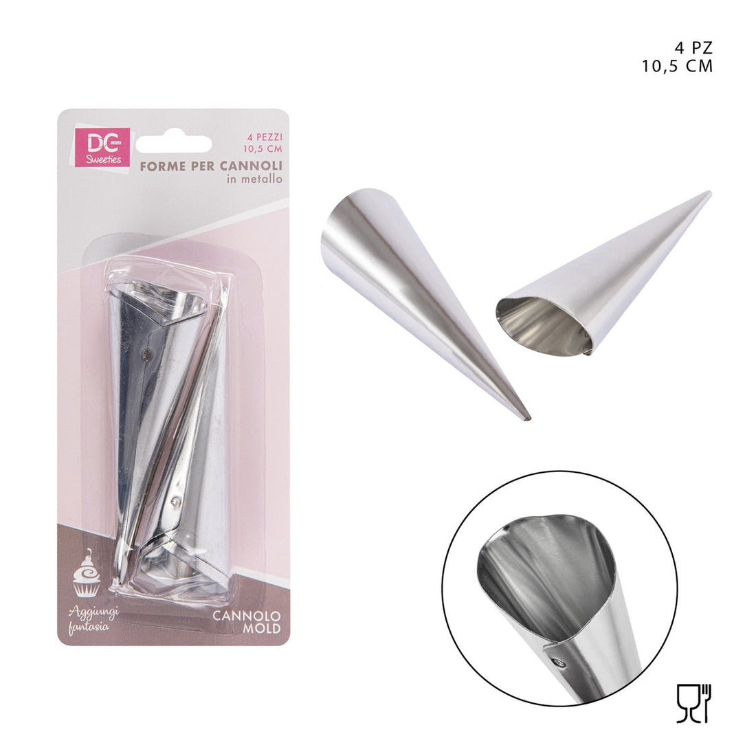 Dc - Coni Metallici Per Cannoli 10.5Cm