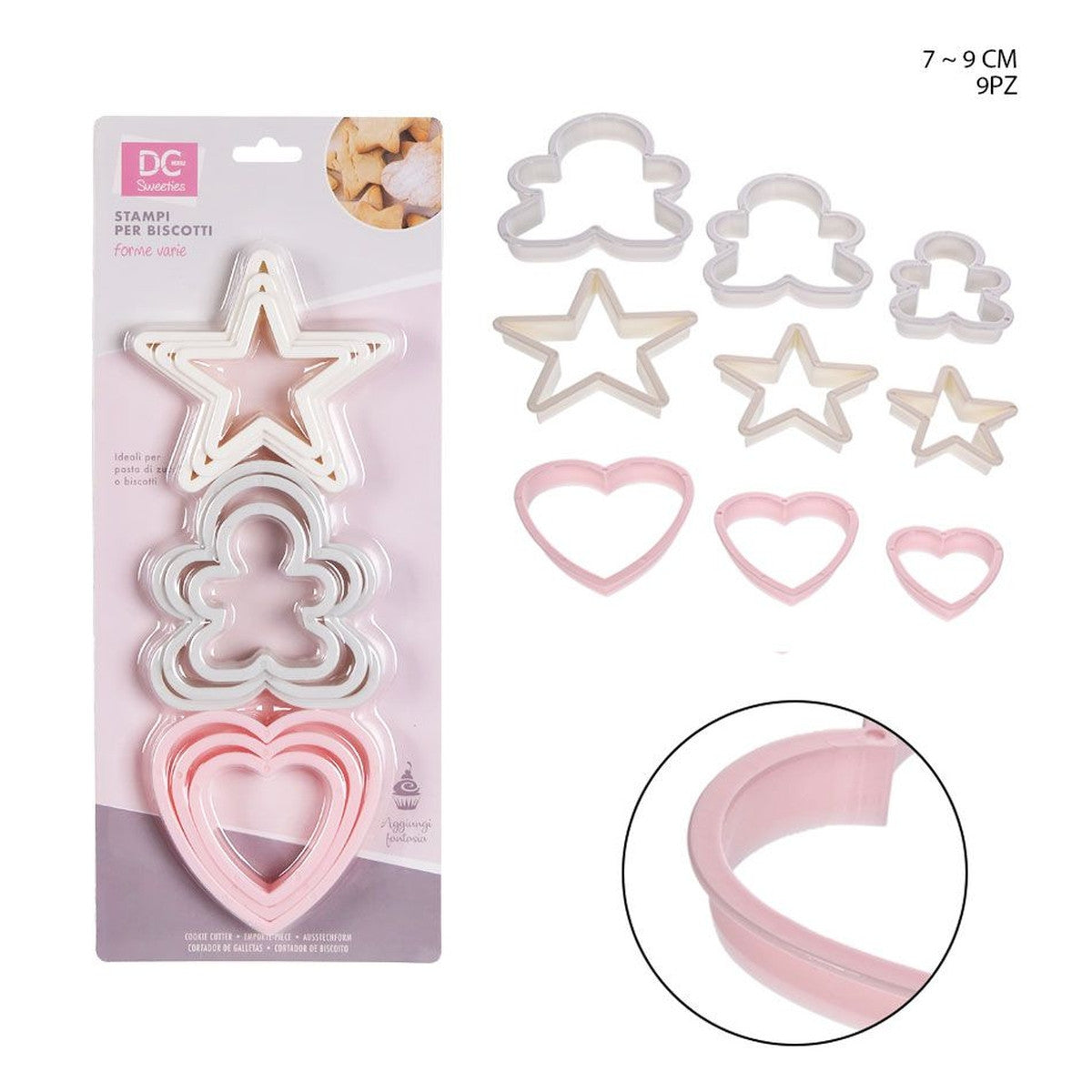 Dc - Formine Dolci Plastica 7-9Cm 9Pz