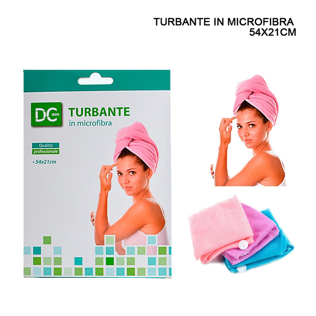 Dc - Turbante In Microfibra 54X21Cm