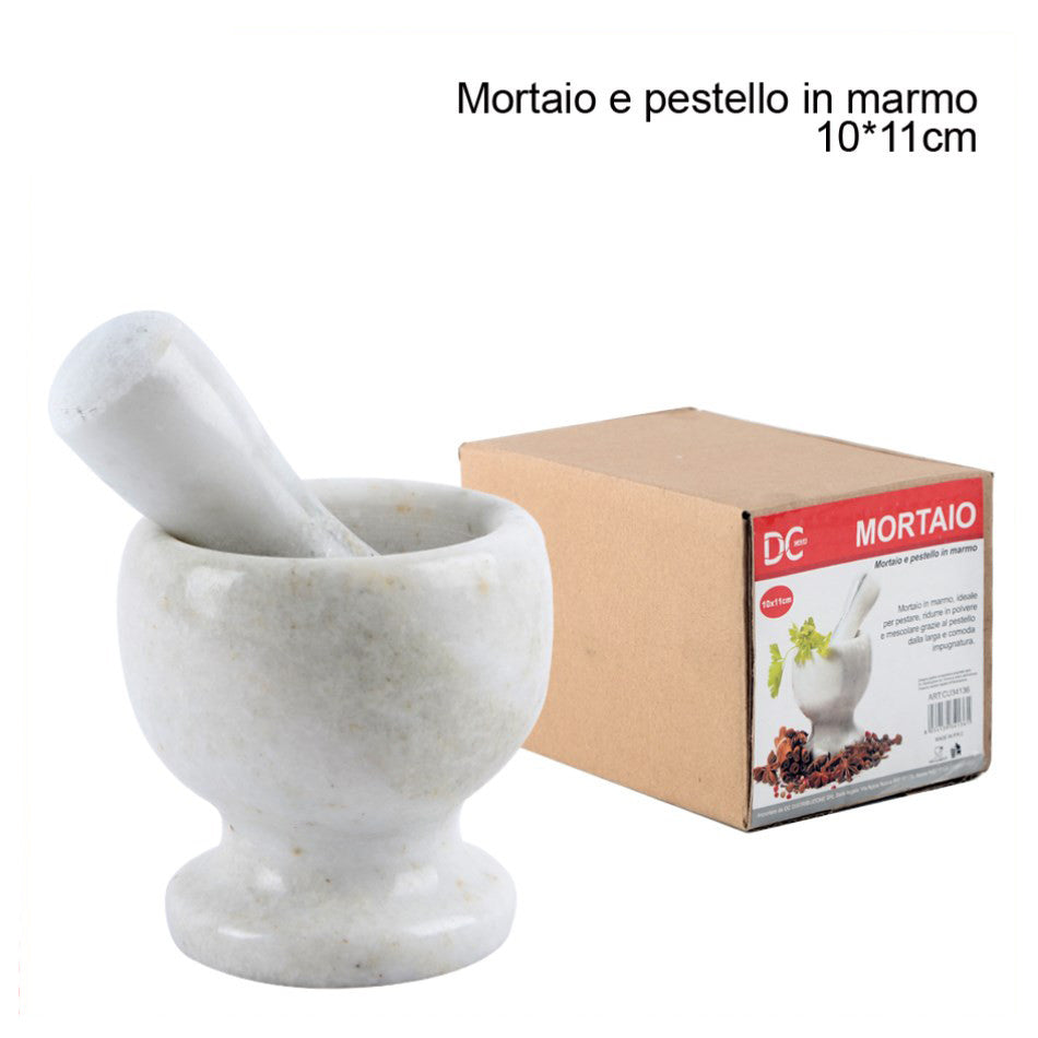 Dc - Mortaio con Pestello In Marmo 10X11Cm