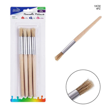 Pryma - Pennello Pittura Punta Tonda 18Cm Set 4Pz