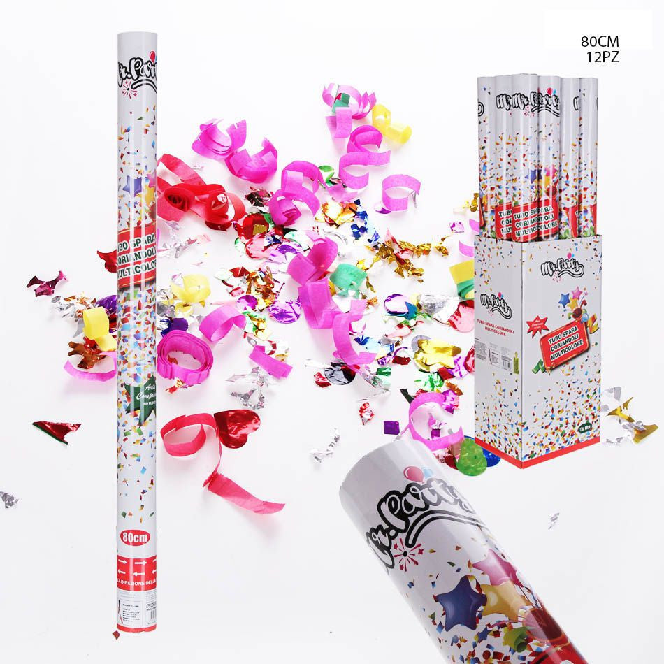 Cannone SPARACORIANDOLI 30 ANNI METAL - Tubo lancia coriandoli 30cm Cannone SPARACORIANDOLI 30 ANNI METAL - Tubo lancia coriandoli 30cm