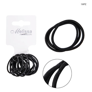 Melissa - Elastici Per Capelli Nero 18Pz