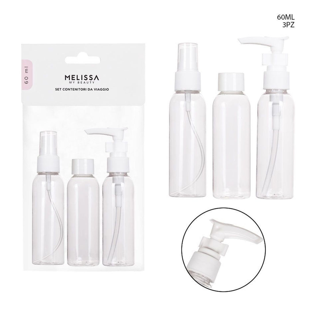 Melissa Contenitore Vuoto Viaggio 60Ml 3Pz