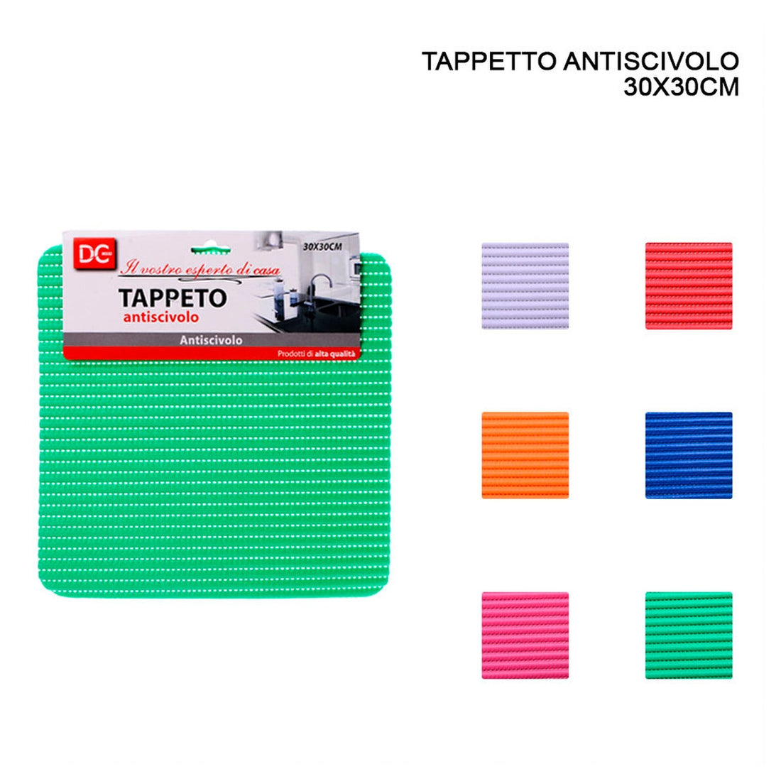 Dc - Tappeto Lavello antiscivolo 30X30Cm Tinta Unita