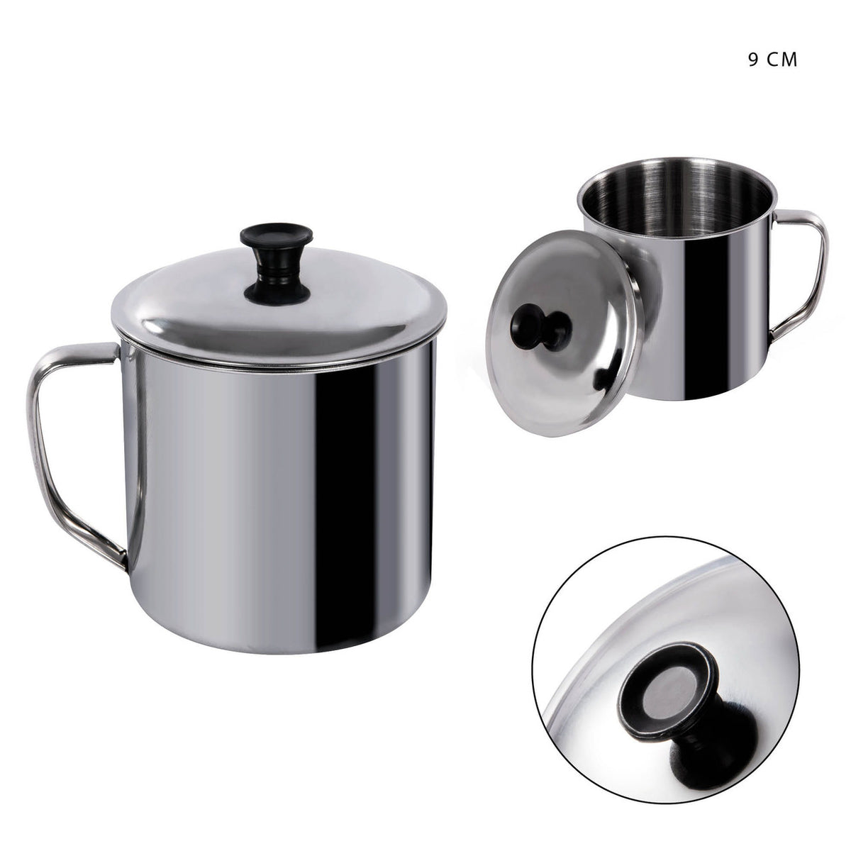 Dc - Pentolino Inox C/Cop. 9Cm