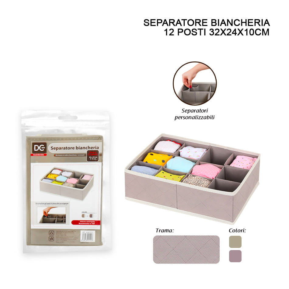 Dc - Separatore Biancheria Fino A 12 Posti 32X24X10C