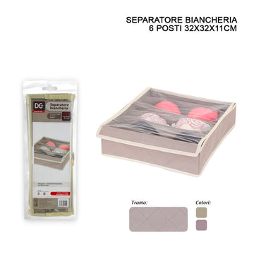 Dc - Separatore Biancheria 6 Posti 32X32X11Cm