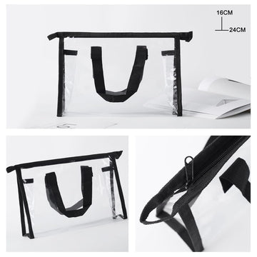 Dc - Transparent PVC bag with handle and zip