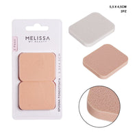 Melissa - Spugna Trucco 5.5x4.5x0.5Cm 2Pz