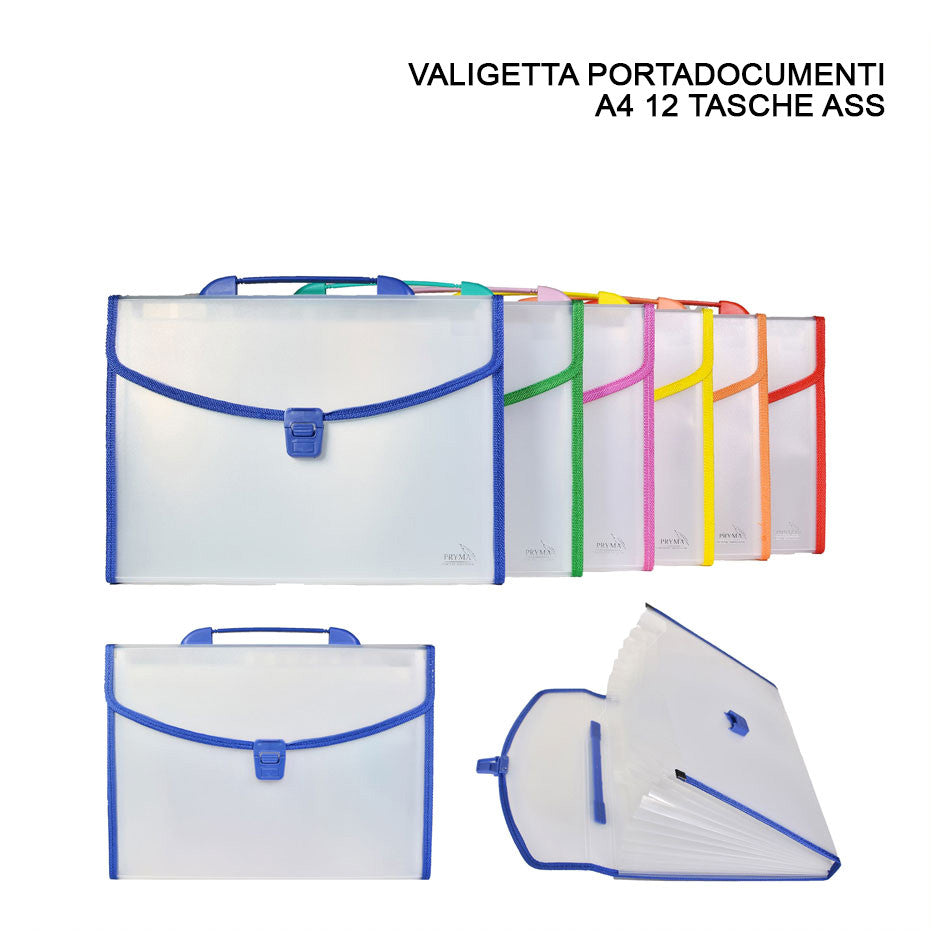 Pryma - Valigetta A4  Porta Documenti 12 Tasche