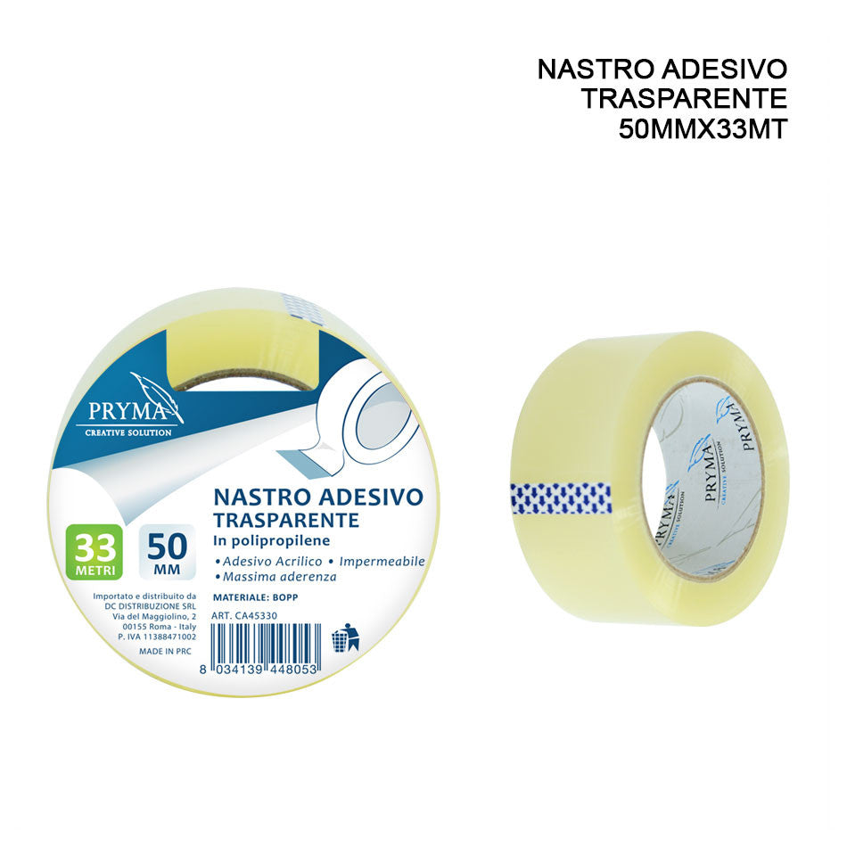 Pryma - Nastro Adesivo Trasparente 50Mmx33M Bl.