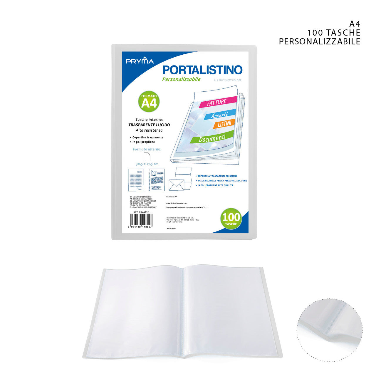 Pryma - Portalistini a4 100 tasche