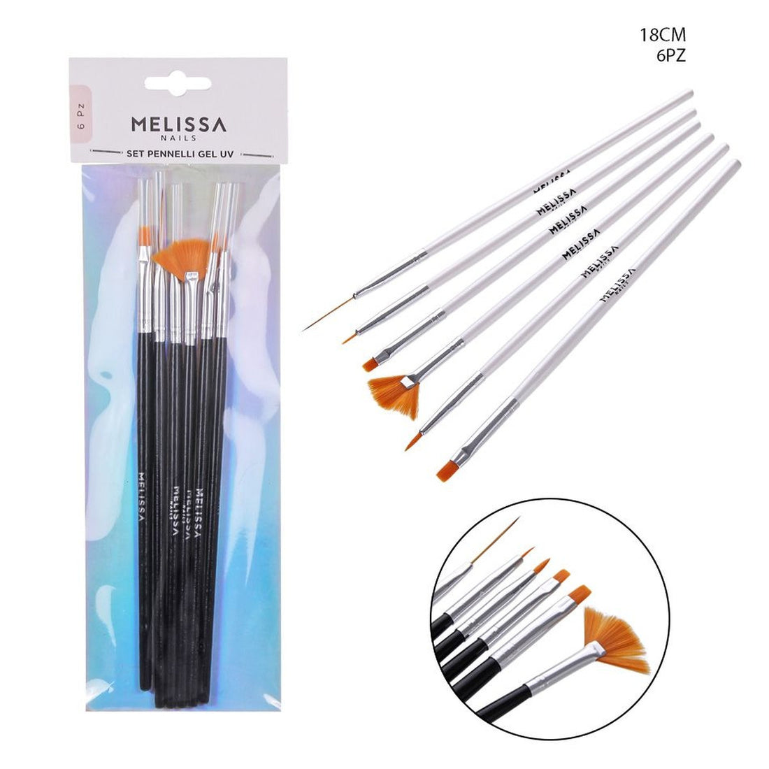 Melissa - Pennello Uv Gel 18Cm  6Pz