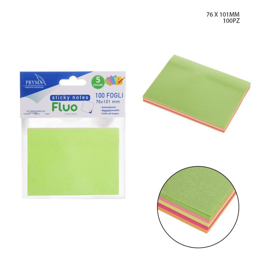 Pryma  - Stick Notes Fluo 76X101Mm 100 fogli