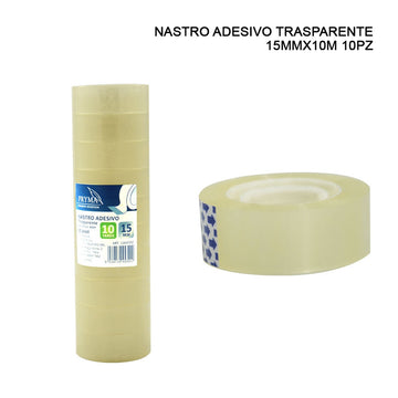 Pryma - Nastro Adesivo Trasparente 15Mm X 9M 10Pz