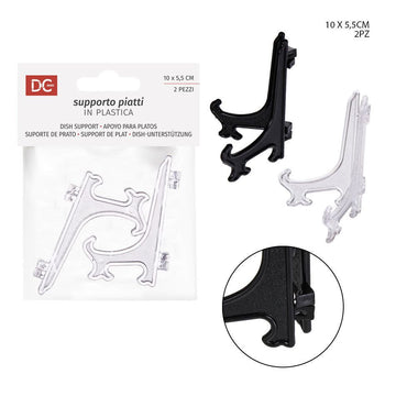 Dc  - Supporto Piatti Trasparente 10X5.5Cm 2Pz