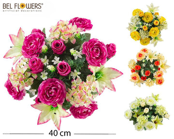 Bel Flowers® Bush Xl Ranuncoli/Lily/Ortensie - Box -H65 40Cm