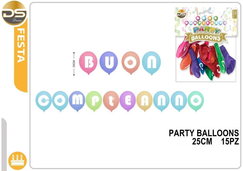 Dz - Party Balloons 25Cm 15Pz