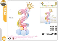 Dz - Party Set Di Palloncini Colorati numeri