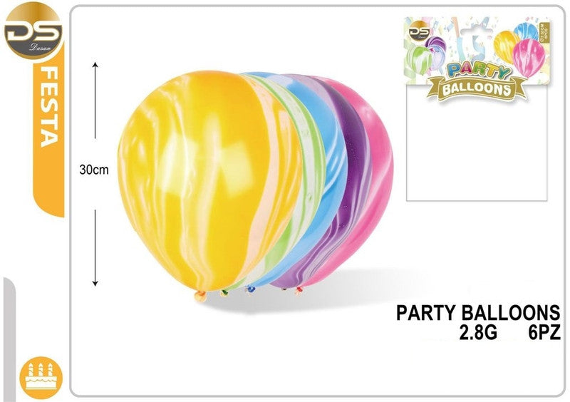 Dz - Party Balloons 2.8G 6Pz Mix