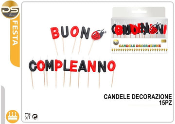 Dz - Party Candele Decorative 7Cm 15Pz