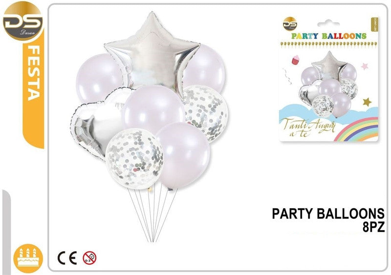 Dz - Party Set 8Pz Palloncini Per Festa2