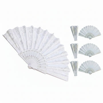 Ab.M Ventaglio Fantasia Floreale Bianco Cm.23X4 Ass.