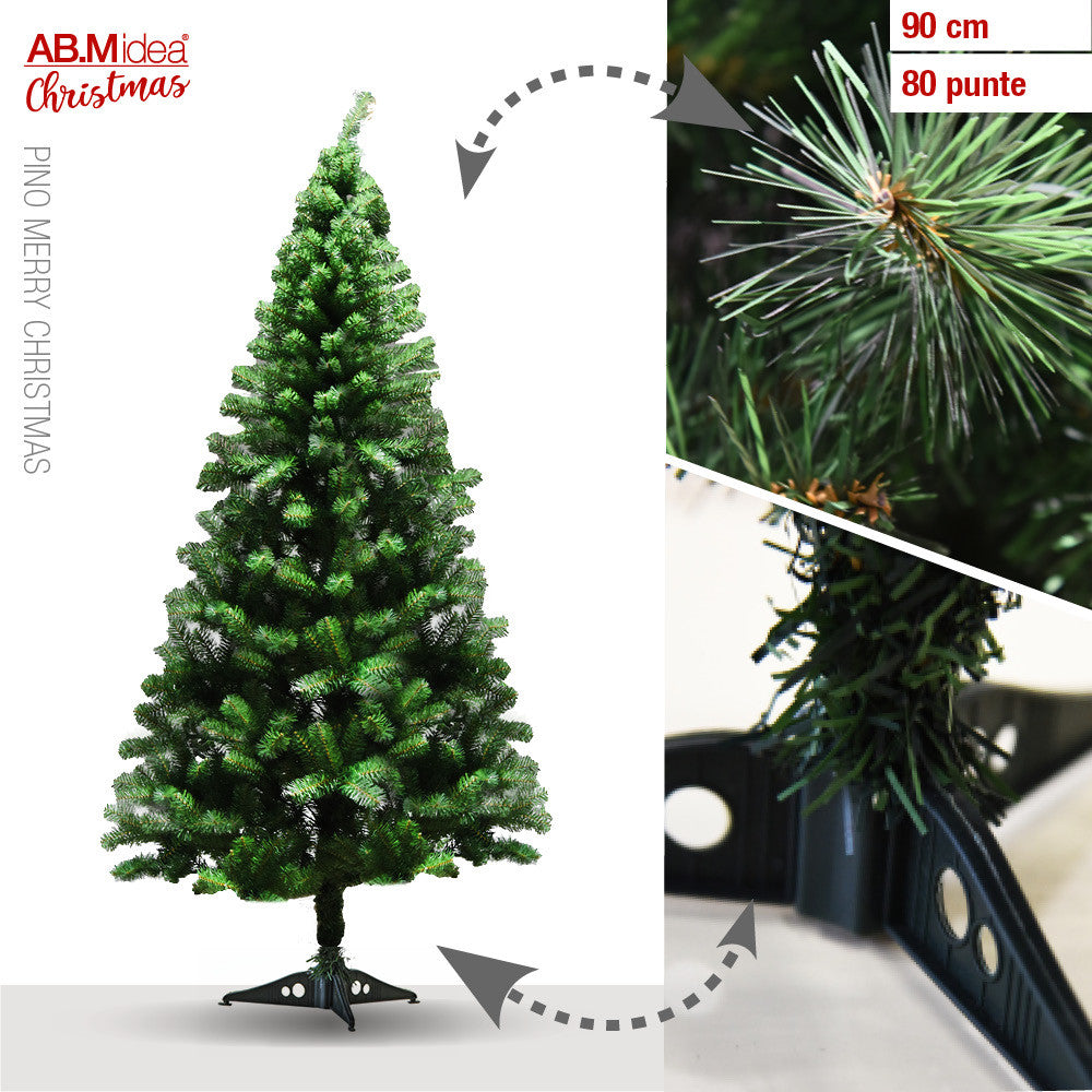 Ab.M Pino Merry Christmas Verde Pvc Cm.90/80 Pu