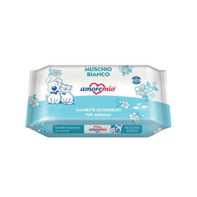 Amoremio - Salviette Detergenti Per Animali 36Pz Muschio Bianco