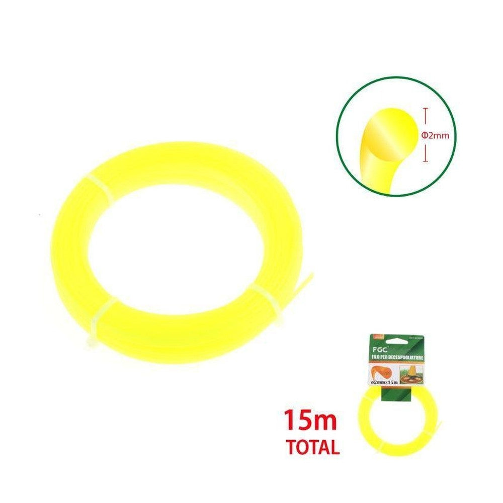 Hq - Filo Per Decespugliatore 2Mmx15M Giallo