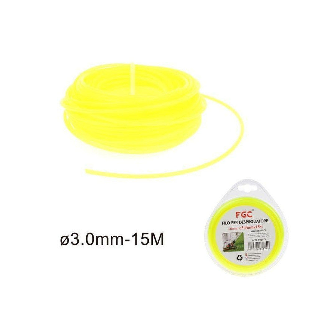 Hq - Filo Per Decespugliatore 3Mmx15M Giallo