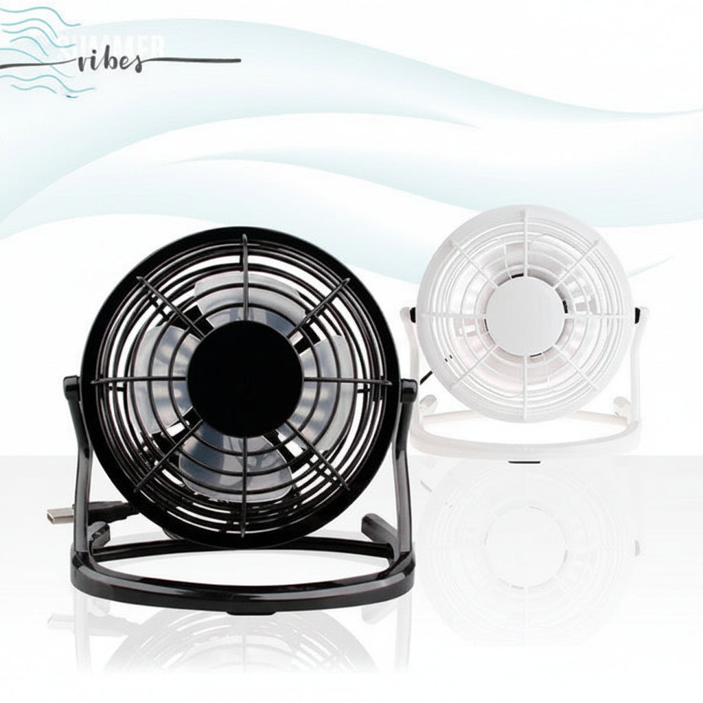 Ab.M Ventilatore Desktop Usb Ricarica Cm.14,9X9,6X14,6