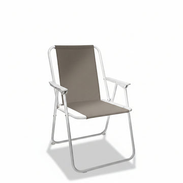 Ab.M Sedia Relax Oxford 600D Tortora Steel Cm.47X54X75