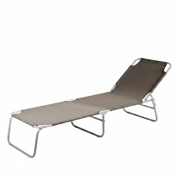 Ab.M Lettino Mare Oxford 600D Tortora Steel