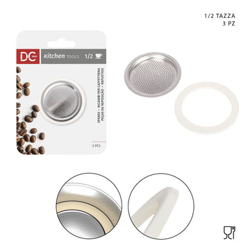 Dc Casa Guarnizione 2Pz Filtro Caffettiera 1/2Tz