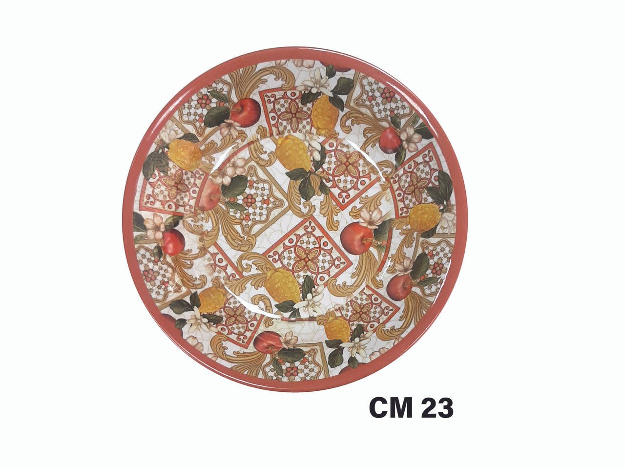 Ibct - Piatto Fondo Cm 23 Melamina Dec. Maiolica