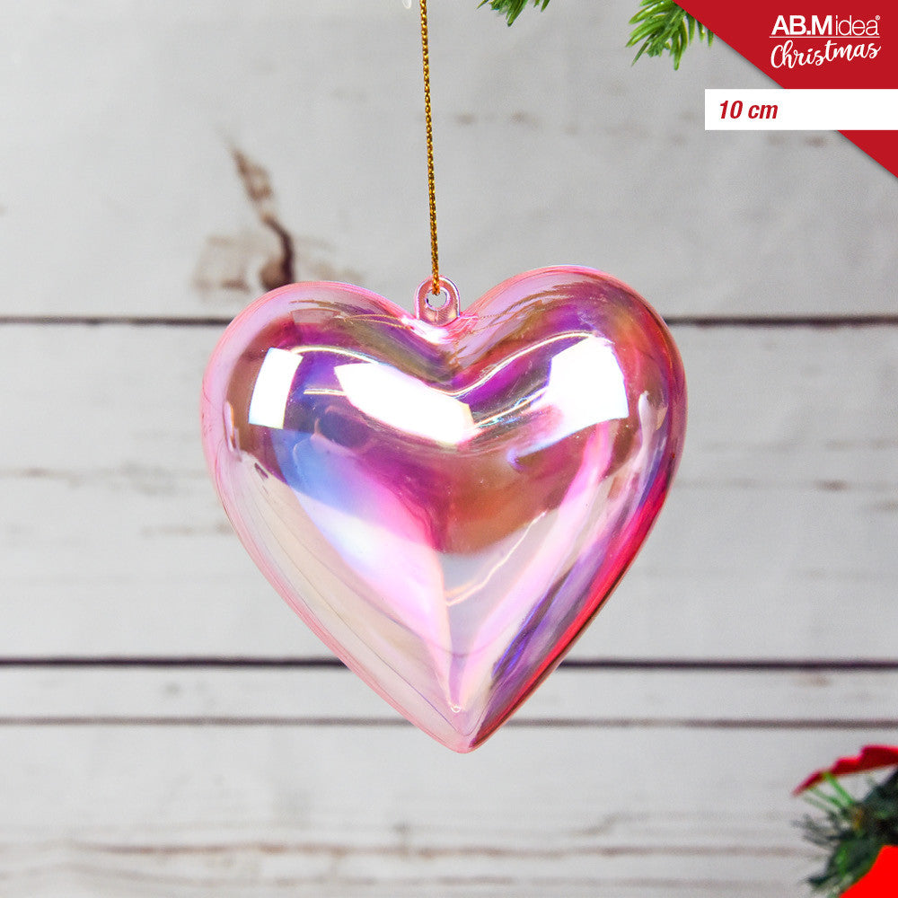 Ab.M Decorazione Rosa-Cuore Plastica Cm.10