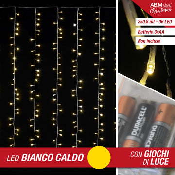 Ab.M Tenda 96 Led Bianco Caldo 3X08Mt giochi di luce